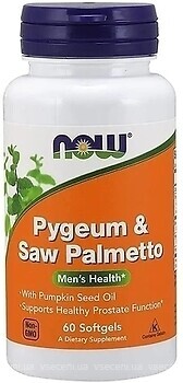 Фото Now Foods Pygeum Saw Palmetto 60 капсул