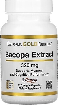 Фото California Gold Nutrition Bacopa Extract 320 мг 120 капсул