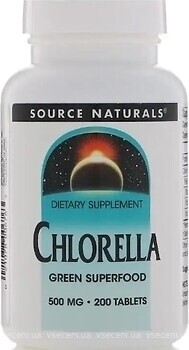 Фото Source Naturals Chlorella 500 мг 200 таблеток