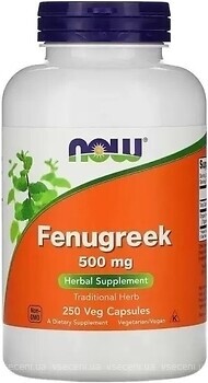 Фото Now Foods Fenugreek 500 мг 250 капсул