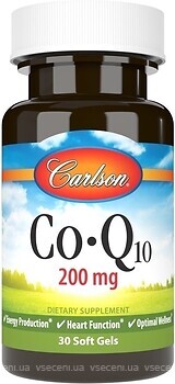 Фото Carlson Labs CoQ10 200 мг 30 капсул