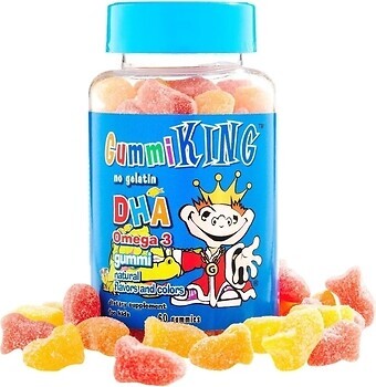 Фото Gummi King DHA Omega-3 со вкусом фруктов 60 таблеток