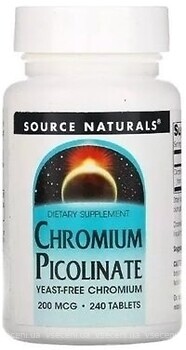 Фото Source Naturals Chrome Pikolinate 200 мкг 240 таблеток