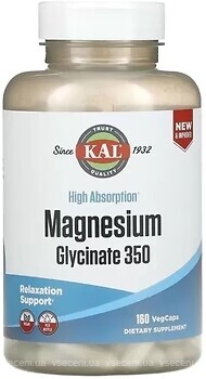 Фото KAL Magnesium Glycinate 350 мг 160 капсул (CAL39022)