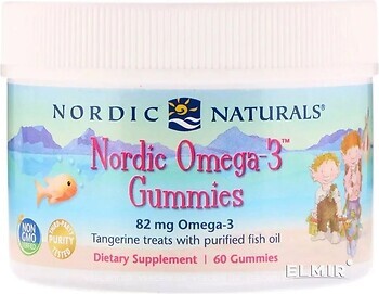 Фото Nordic Naturals Nordic Omega-3 Gummy Fish со вкусом мандарина 60 таблеток