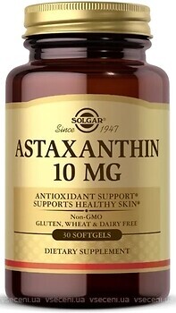 Фото Solgar Natural Astaxanthin 10 мг 30 капсул