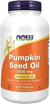 Фото Now Foods Pumpkin Seed Oil 1000 мг 200 капсул