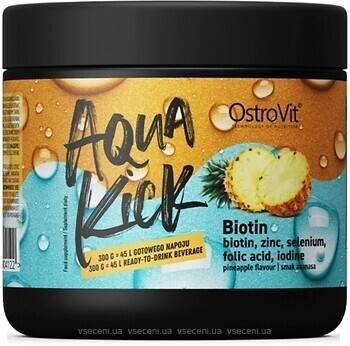 Фото OstroVit Aqua Kick Biotin со вкусом ананаса 300 г