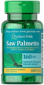 Фото Puritan's Pride Saw Palmetto 160 мг 60 капсул