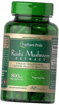 Фото Puritan's Pride Reishi Mushroom Extract 60 капсул (71367103)