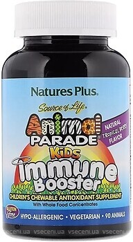 Фото Nature's Plus Animal Parade Kids Immune Booster со вкусом ягод 90 таблеток
