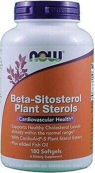 Фото Now Foods Beta-Sitosterol Plant Sterols 180 капсул (NOW03079)