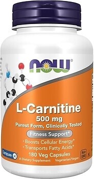 Фото Now Foods L-Carnitine 500 мг 180 капсул (0073)