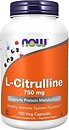 Фото Now Foods L-Citrulline 750 мг 180 капсул (0103)