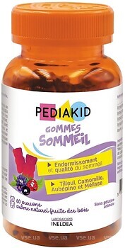 Фото Pediakid Gommes Sommeil со вкусом ягод 60 таблеток