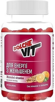 Фото Dolche Vit Для энергии с женьшенем на основе пектина 60 таблеток