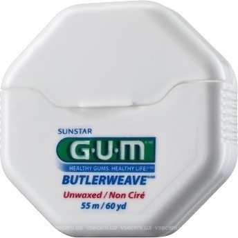 Фото GUM Зубная нить Butlerweave Waxed 55 м