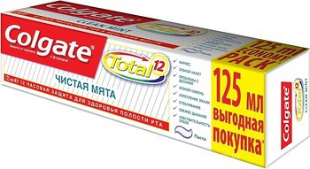 Фото Colgate Зубная паста Total 12 Чистая мята 125 мл
