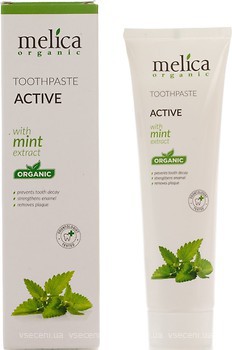 Фото Melica organic Зубная паста Active с экстрактом мяты 100 мл