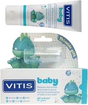 Фото Dentaid Набор Vitis Baby (гель для десен 30 мл + зубная щетка-напальчник)