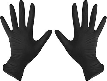 Фото Medicom перчатки нитриловые SafeTouch Advanced Black неопудренные L (р. 9) 50 пар