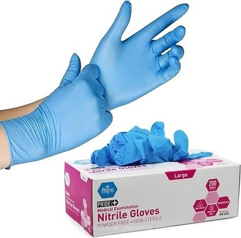 Фото MedPride перчатки нитриловые Pride+ Examination голубые L 200 шт (MPR-50555)