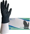 Фото Care365 перчатки виниловые неопудренные Synmax Black L 50 пар
