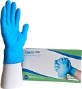 Фото Care365 перчатки нитриловые неопудренные голубые Premium M 50 пар