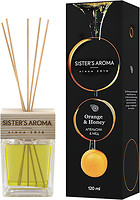 Фото Sister's Aroma аромадиффузор Reed Diffuser Orange & Honey Апельсин и мед 120 мл