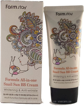 Фото FarmStay Formula All-In-One Snail Sun BB Cream SPF50+/PA+ 50 мл