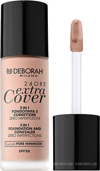 Фото Deborah 24Ore Extra Cover 2in1 Foundation And Concealer 01 Fair