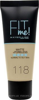 Фото Maybelline Fit Me Matte and Poreless Foundation №118