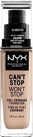 Фото NYX Professional Makeup Can't Stop Won't Stop 24h Full Coverage Foundation №02 Alabaster