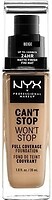 Фото NYX Professional Makeup Can't Stop Won't Stop 24h Full Coverage Foundation №11 Beige