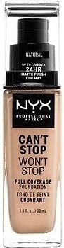 Фото NYX Professional Makeup Can't Stop Won't Stop 24h Full Coverage Foundation №0.7 Natural