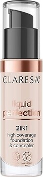 Фото Claresa Liquid Perfection 2 in 1 High Coverage Foundation & Concealer №103 Cool Medium (KK-CL-KOR-2W1-02-003)