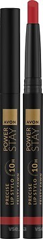 Фото Avon Суперстойкость Power Stay 10H Precise Lip Stylo Багровое наследие/Crimson Legacy