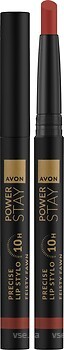 Фото Avon Суперстойкость Power Stay 10H Precise Lip Stylo Сила огня/Force of fire