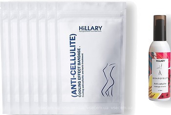 Фото Hillary Cosmetics набор Anti-Cellulite Pro Cooling Effect + Grapefruit Anti-Cellulite Massage Oil Body