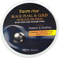 Фото FarmStay гидрогелевые патчи Черный жемчуг и Золото Black Pearl & Gold Hydrogel Eye Patch 60 шт
