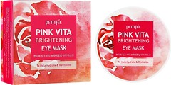 Фото Petitfee осветляющие патчи под глаза на основе эссенции розовой воды Pink Vita Brightening Eye Mask 60 шт