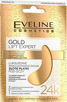 Фото Eveline Cosmetics патчи под глаза Gold Lift Expert Luxury Antiwrinkle Golden Eye Pads 2 шт