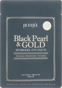 Фото Petitfee гидрогелевые патчи для глаз с золотом и черным жемчугом Black Pearl&Gold 2 шт