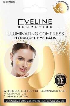 Фото Eveline Cosmetics гидрогелевые патчи под глаза Illuminating Compress Hydrogel Eye Pads 2 шт