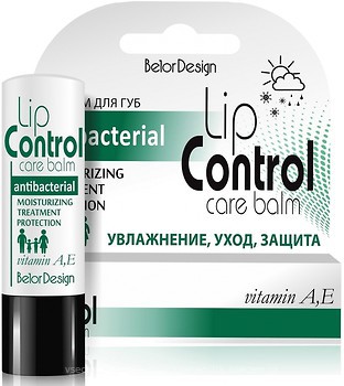 Фото BelorDesign Lip Control Antibacterial антибактериальный бальзам для губ 4 г