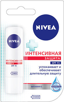 Фото Nivea бальзам для губ Интенсивная защита SPF15 4.8 г / 5.5 мл