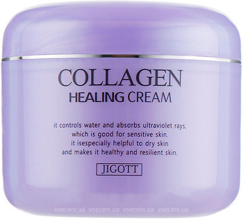 Фото Jigott питательный крем для лица с коллагеном Collagen Healing Cream 100 мл