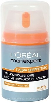 Фото L'Oreal увлажняющий уход Гидра Энергетик Против признаков усталости Men Expert 50 мл