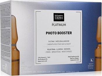 Фото MartiDerm концентрат для лица Platinum Photo Booster 30 x 2 мл