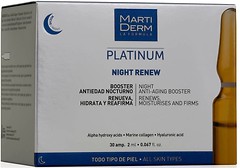 Фото MartiDerm концентрат для лица Platinum Night Renew Anti-Aging Booster 30 x 2 мл